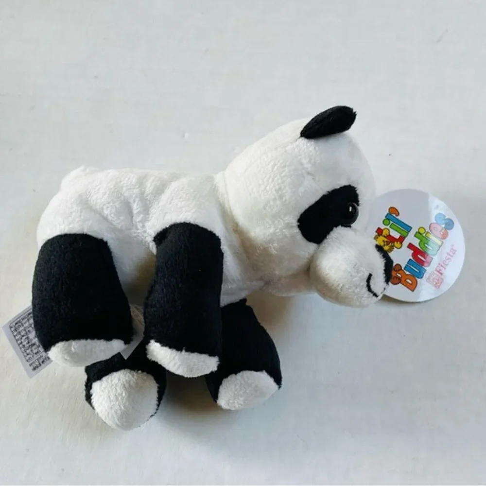 Lil Buddies Fiesta Panda Bear Stuffed Animal Black White New‎ Birthday Gift Toy